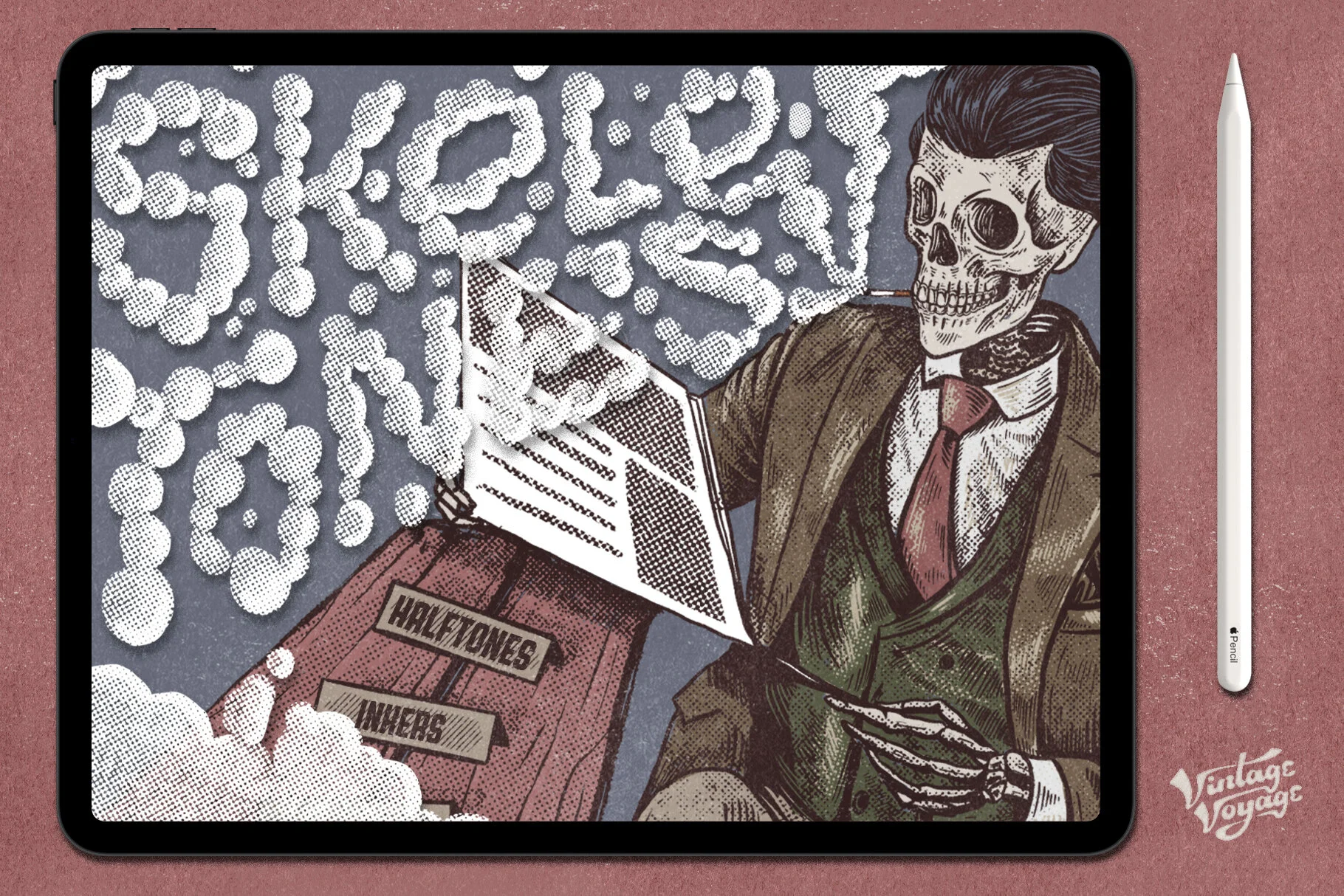 Skeletones • ProCreate Brush Set